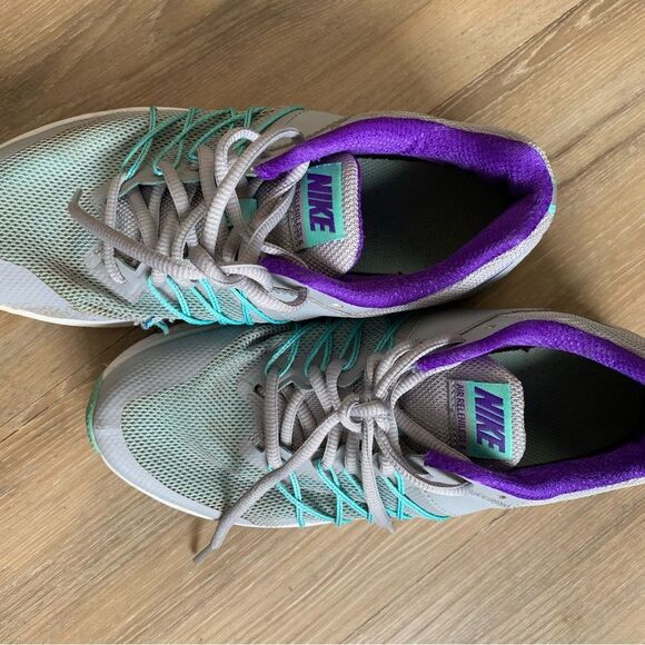 Nike Air Relentless sz 7 grey purple turquoise Imperfect EUC - Picture 5 of 9